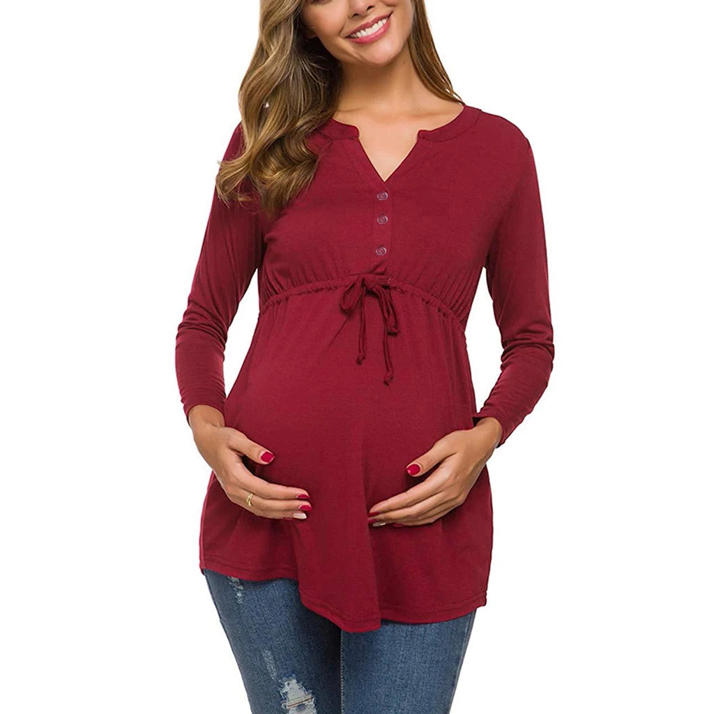 Long Sleeve Maternity & Nursing Top