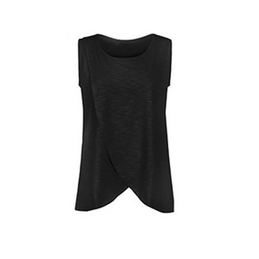 Sleeveless Maternity Nursing Top – Soft Cotton Blend for Breastfeeding