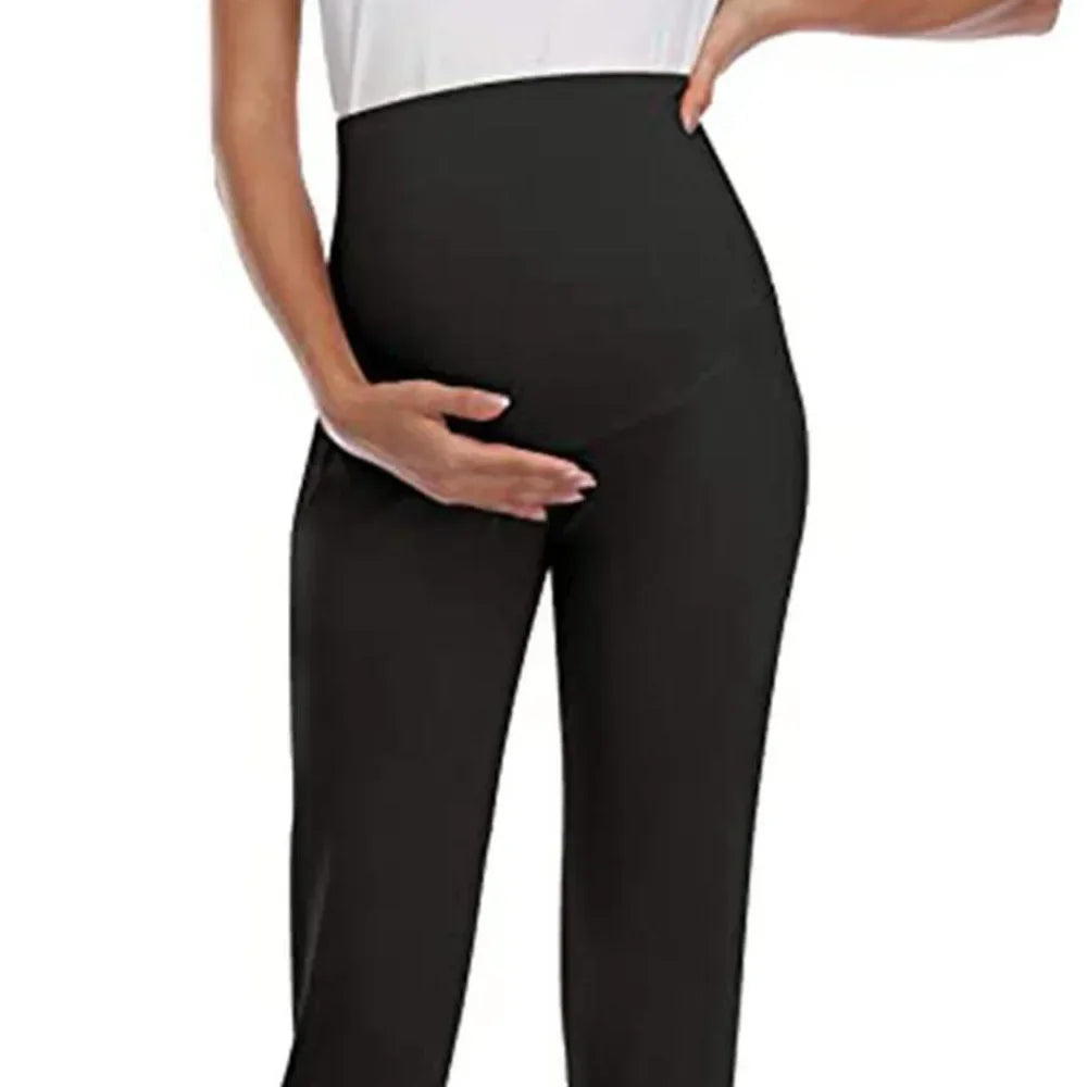 Soft High-Waist Maternity Joggers – Stretchy Lounge Pants with Pockets