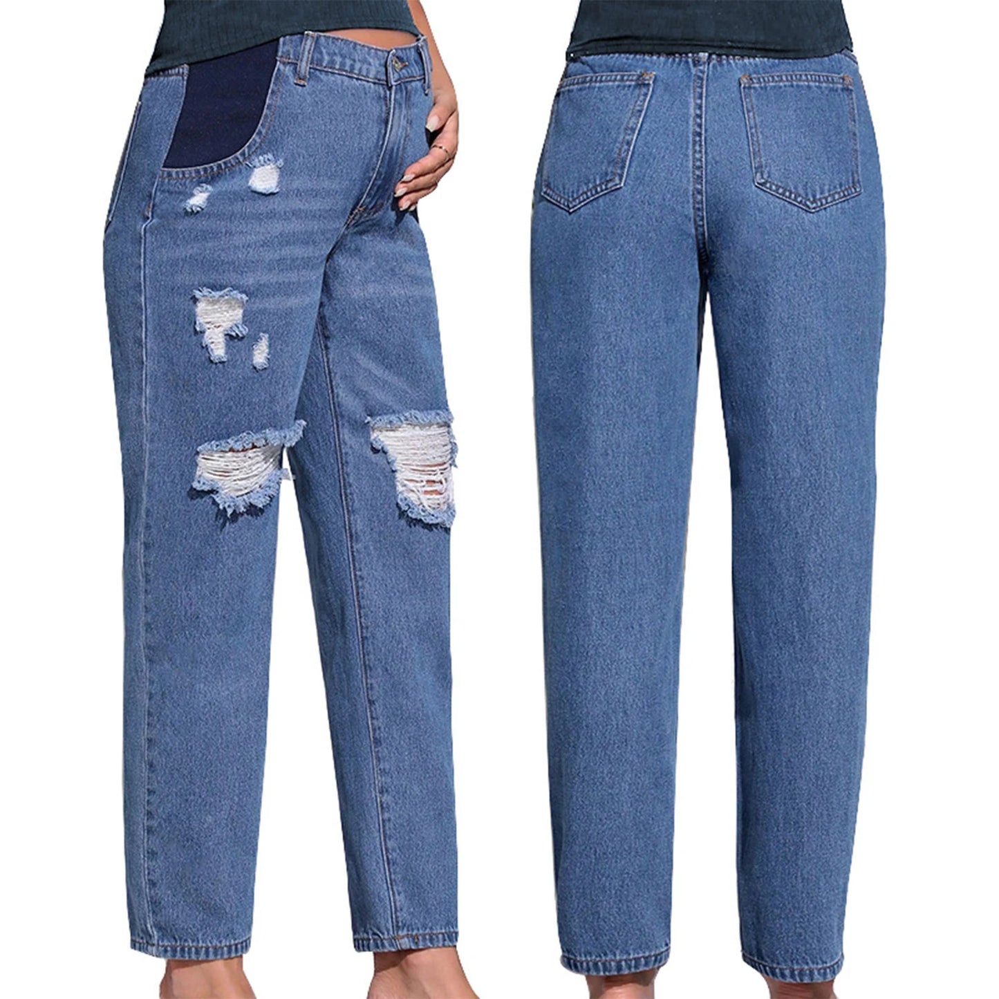 Maternity High-Waist Stretch Denim Jeans