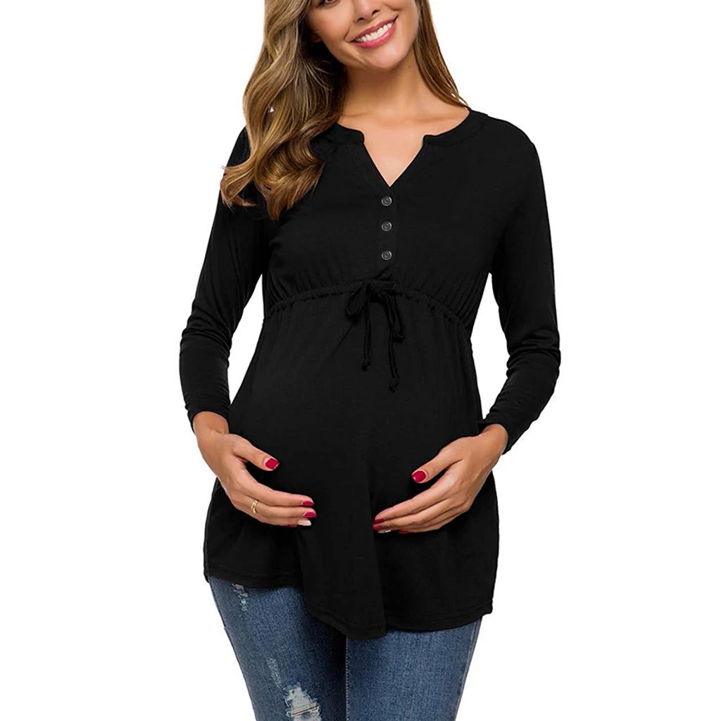 Long Sleeve Maternity & Nursing Top