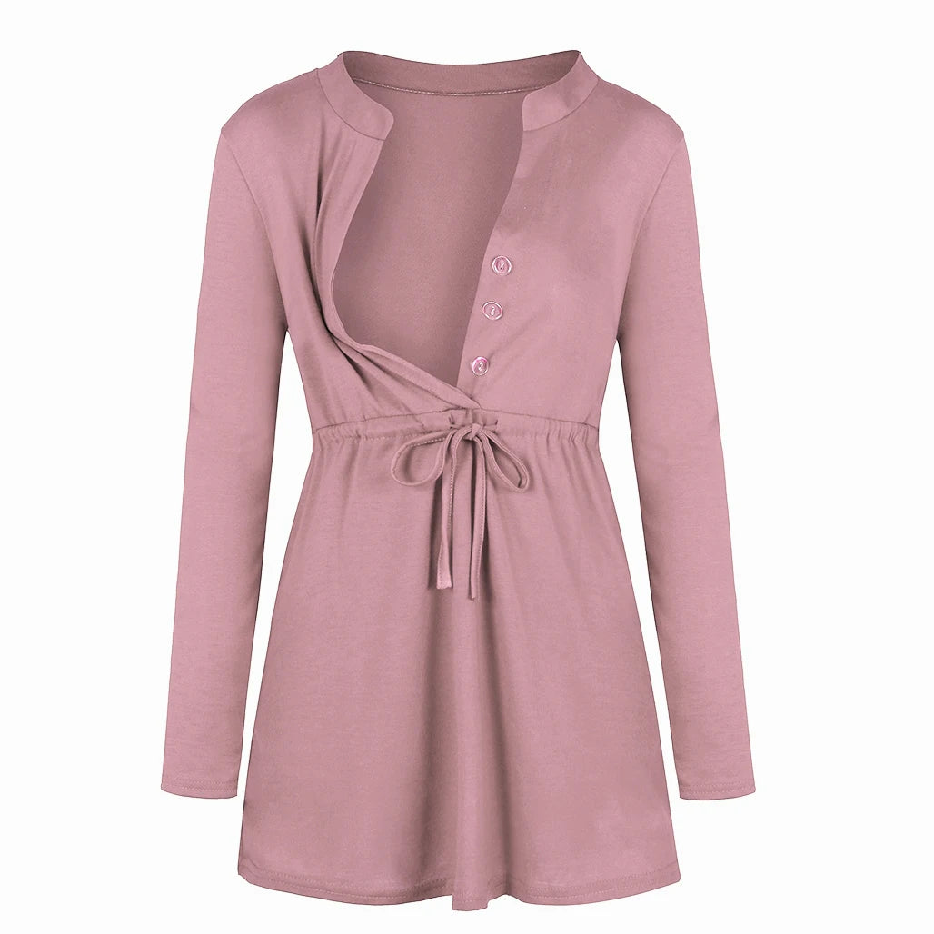 Long Sleeve Maternity & Nursing Top