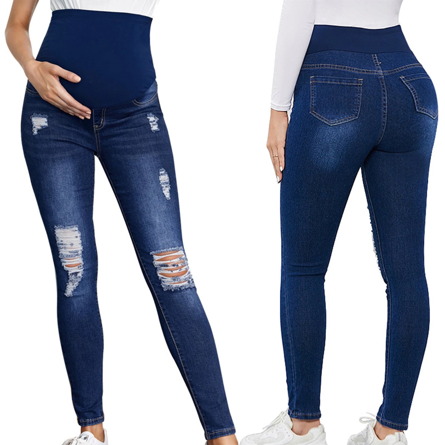 Maternity High-Waist Stretch Denim Jeans