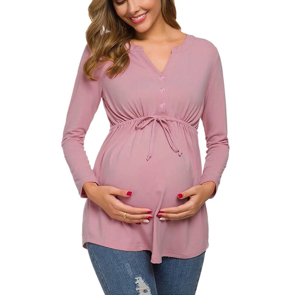 Long Sleeve Maternity & Nursing Top