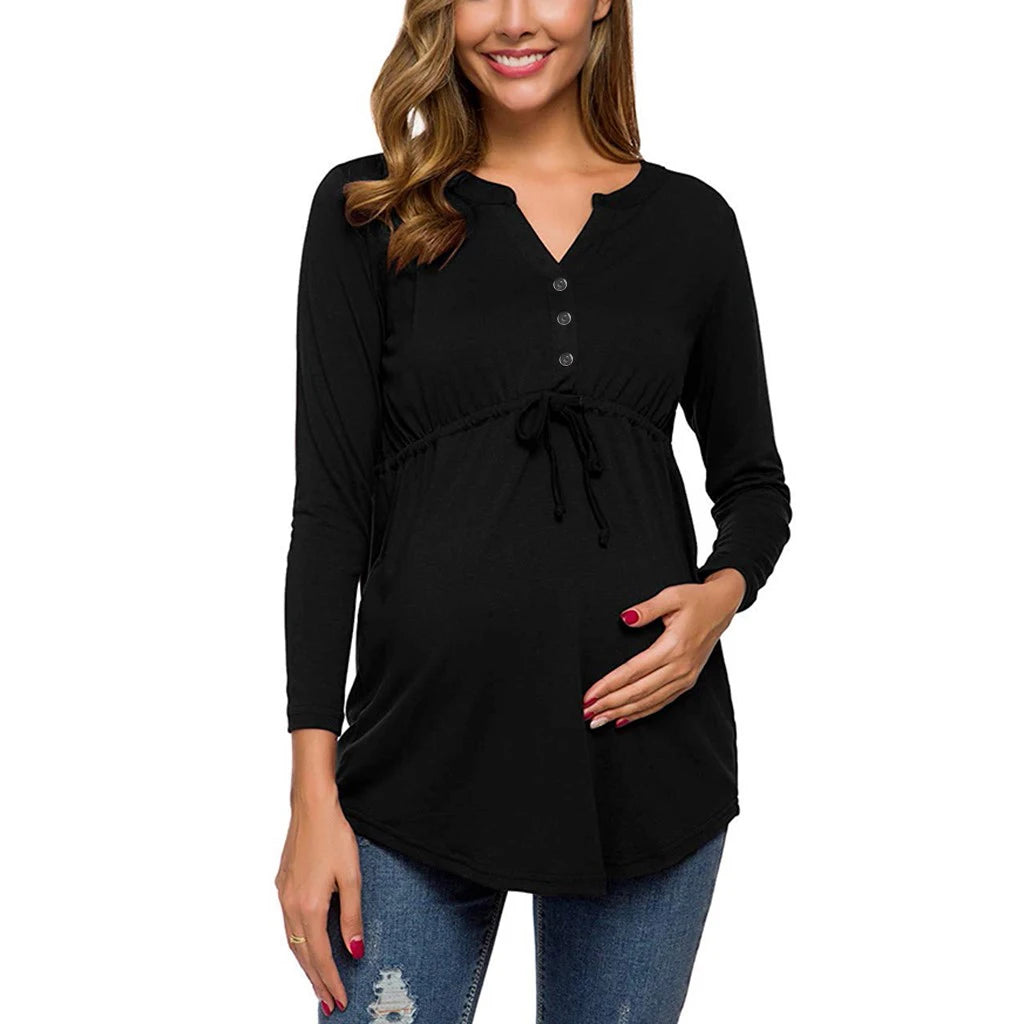 Long Sleeve Maternity & Nursing Top