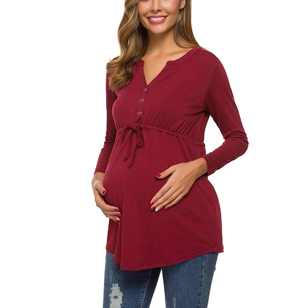 Long Sleeve Maternity & Nursing Top