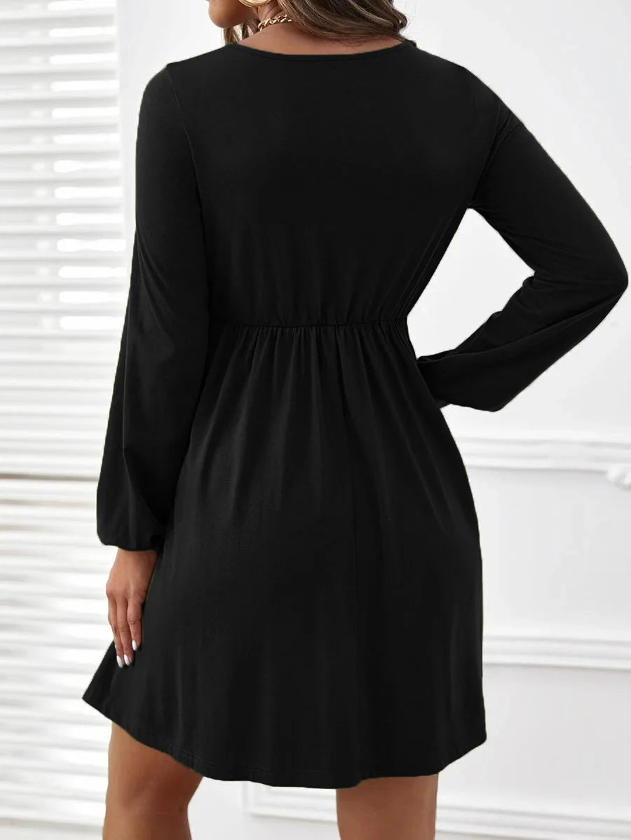 Maternity Button-Front A-Line Dress