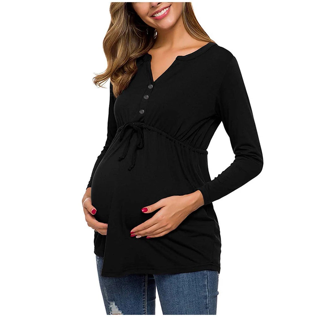 Long Sleeve Maternity & Nursing Top