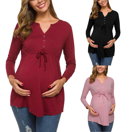 Long Sleeve Maternity & Nursing Top