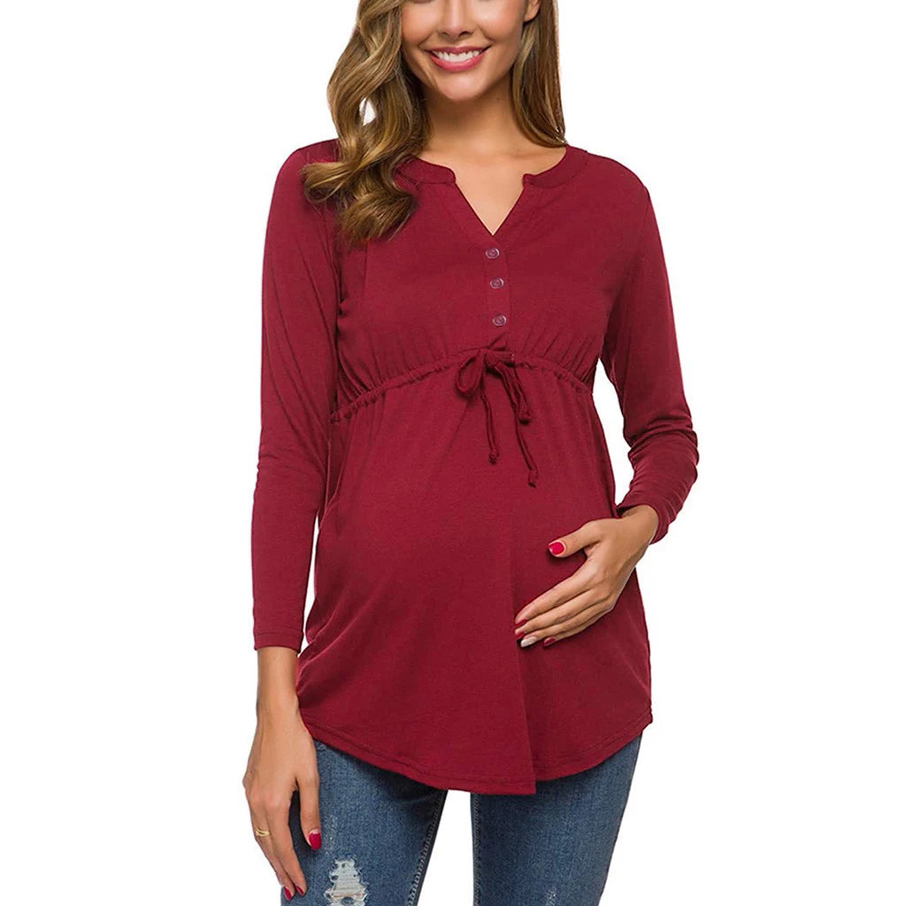 Long Sleeve Maternity & Nursing Top
