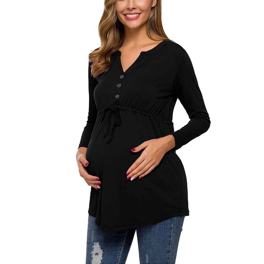 Long Sleeve Maternity & Nursing Top